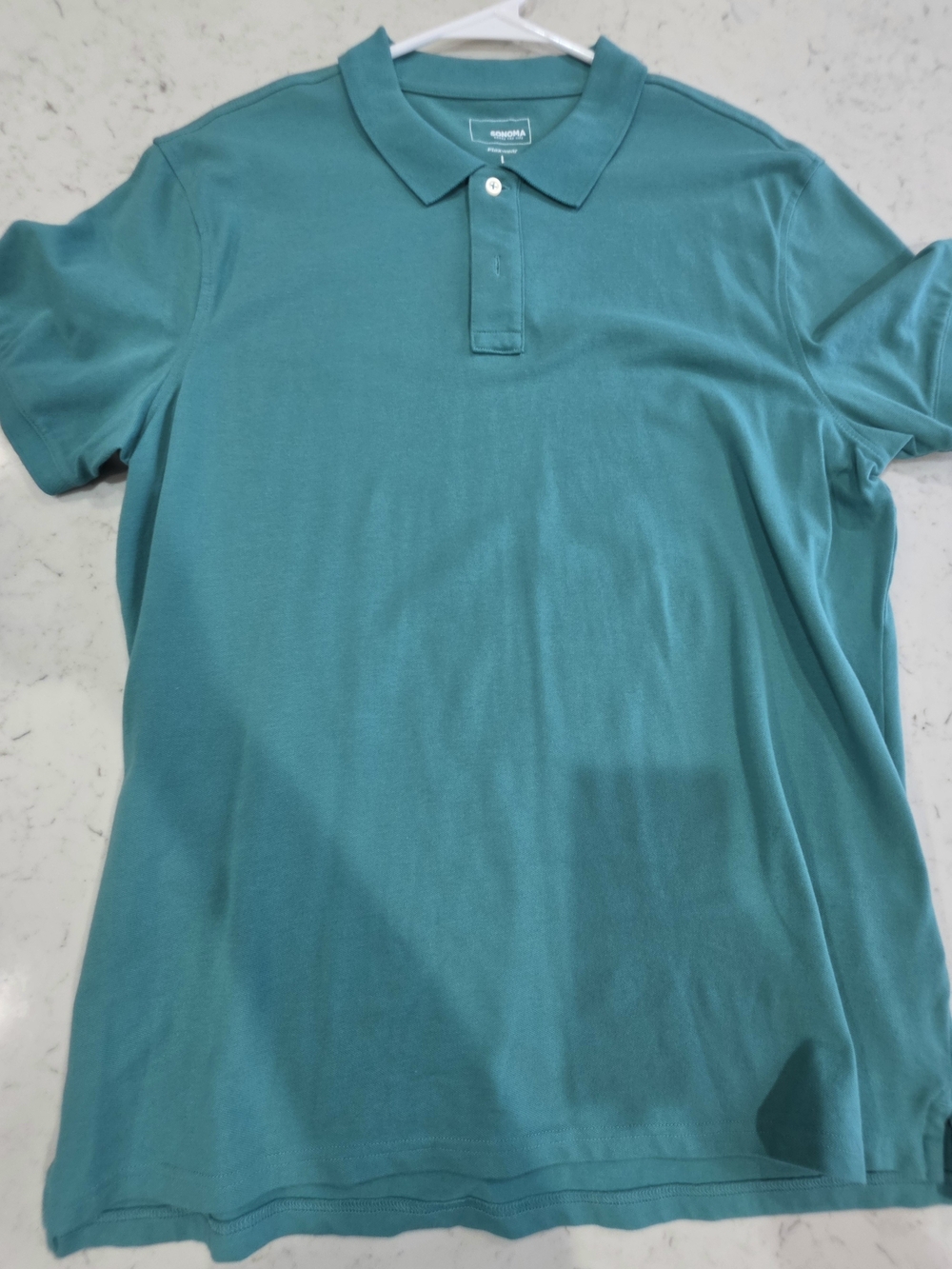 Sonoma Men's Teal Polo Shirt - Classic Short Sleeve